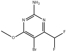 5-Bromo-4-(difluoromethyl)-6-methoxypyrimidin-2-amine Structure