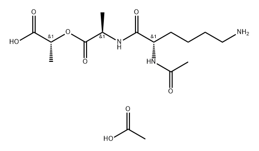 Ac-Lys-D-Ala-D-lactic acid 구조식 이미지