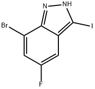 7-Bromo-5-fluoro-3-iodo-1H-indazole Structure