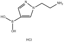 (1-(2-Aminoethyl)-1H-pyrazol-4-yl)boronic acid hydrochloride Structure