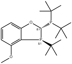 1,3-Benzoxaphosphole, 2-[bis(1,1-dimethylethyl)phosphino]-3-(1,1-dimethylethyl)-2,3-dihydro-4-methoxy-, (2R,3S)- Structure