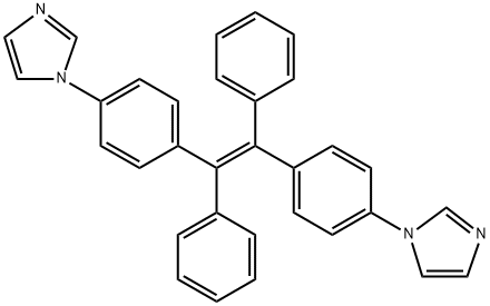 1H-Imidazole, 1,1'-[[(1E)-1,2-diphenyl-1,2-ethenediyl]di-4,1-phenylene]bis- Structure