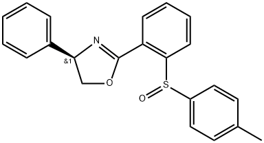 Oxazole, 4,5-dihydro-2-[2-[(R)-(4-methylphenyl)sulfinyl]phenyl]-4-phenyl-, (4R)- Structure