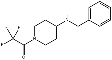 Ethanone, 2,2,2-trifluoro-1-[4-[(phenylmethyl)amino]-1-piperidinyl]- Structure