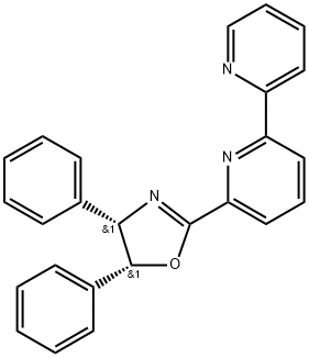 2,2'-Bipyridine, 6-[(4S,5R)-4,5-dihydro-4,5-diphenyl-2-oxazolyl]- Structure