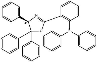 Oxazole, 2-[2-(diphenylphosphino)phenyl]-4,5-dihydro-4,5,5-triphenyl-, (4R)- 구조식 이미지