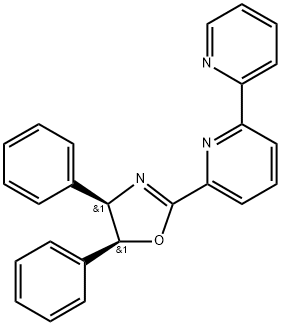 2,2'-Bipyridine, 6-[(4R,5S)-4,5-dihydro-4,5-diphenyl-2-oxazolyl]- 구조식 이미지