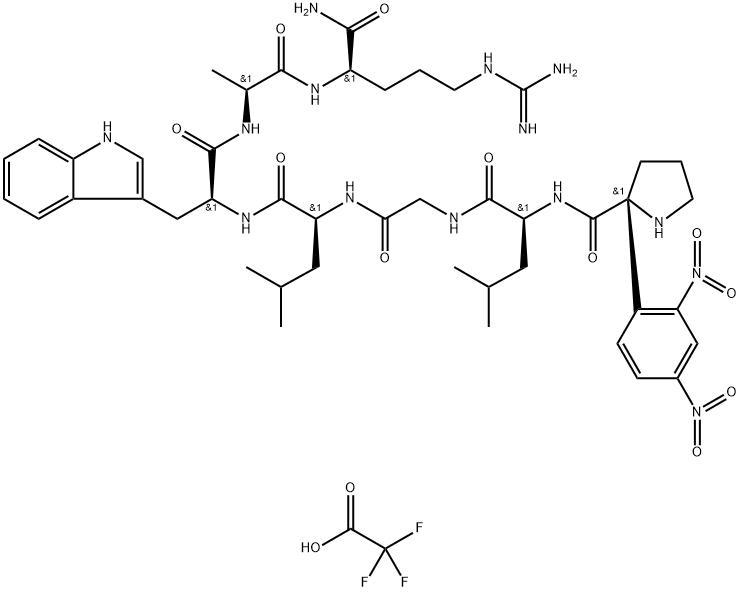 Dnp-Pro-Leu-Gly-Leu-Trp-Ala-D-Arg-NH2 trifluoroacetate Structure