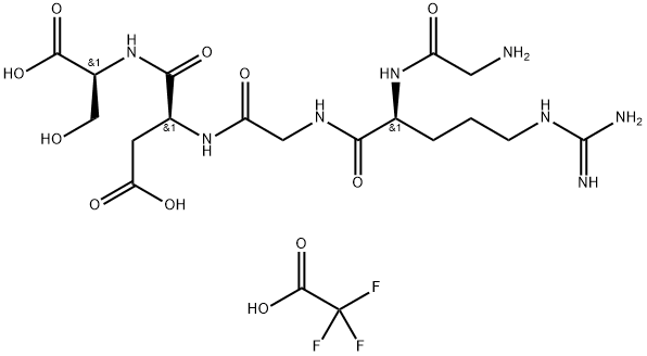 L-Serine, glycyl-L-arginylglycyl-L-α-aspartyl-, 2,2,2-trifluoroacetate (1:1) 구조식 이미지