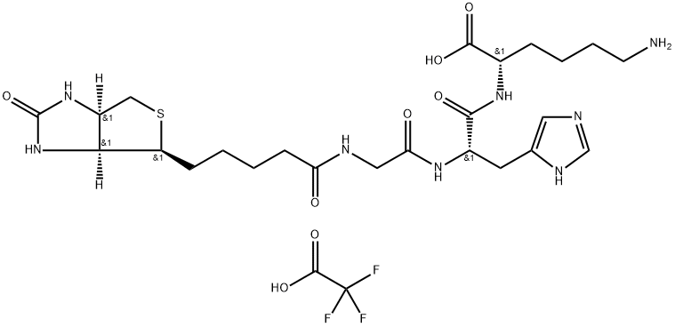 Biotinoyl-Tripeptide-1 trifluoroacetate Structure