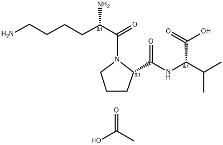 L-lysyl-L-prolyl-L-valine acetate Structure