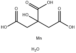 Manganese citrate decahydrate Structure