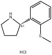 (S)-2-(2-(Methylthio)phenyl)pyrrolidine hydrochloride Structure