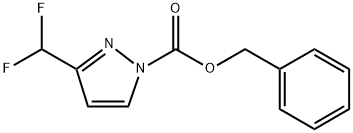 1H-Pyrazole-1-carboxylic acid, 3-(difluoromethyl)-, phenylmethyl ester Structure