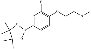 Ethanamine, 2-[2-fluoro-4-(4,4,5,5-tetramethyl-1,3,2-dioxaborolan-2-yl)phenoxy]-N,N-dimethyl- Structure