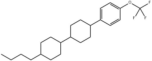 Benzene, 1-(4'-butyl[1,1'-bicyclohexyl]-4-yl)-4-(trifluoromethoxy)- Structure