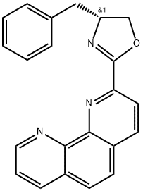 1,10-Phenanthroline, 2-[(4R)-4,5-dihydro-4-(phenylmethyl)-2-oxazolyl]- Structure