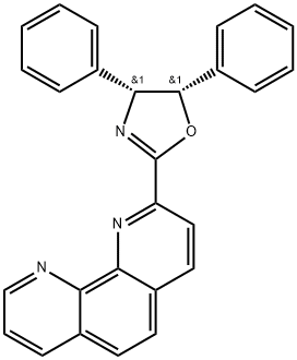 1,10-Phenanthroline, 2-[(4R,5S)-4,5-dihydro-4,5-diphenyl-2-oxazolyl]- Structure