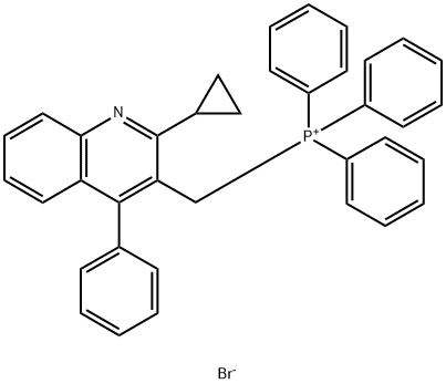 ((2-Cyclopropyl-4-phenylquinolin-3-yl)methyl)triphenylphosphonium bromide Structure