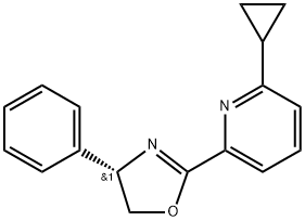 Pyridine, 2-cyclopropyl-6-[(4S)-4,5-dihydro-4-phenyl-2-oxazolyl]- 구조식 이미지