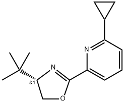 (S)-4-(tert-Butyl)-2-(6-cyclopropylpyridin-2-yl)-4,5-dihydrooxazole Structure