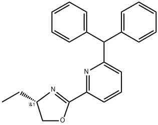 Pyridine, 2-(diphenylmethyl)-6-[(4S)-4-ethyl-4,5-dihydro-2-oxazolyl]- 구조식 이미지