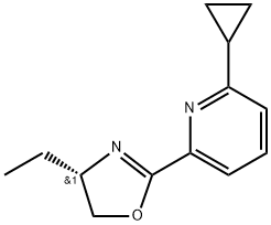 Pyridine, 2-cyclopropyl-6-[(4S)-4-ethyl-4,5-dihydro-2-oxazolyl]- Structure