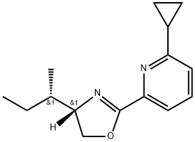 Pyridine, 2-cyclopropyl-6-[(4S)-4,5-dihydro-4-[(1S)-1-methylpropyl]-2-oxazolyl]- 구조식 이미지