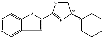 Oxazole, 2-benzo[b]thien-2-yl-4-cyclohexyl-4,5-dihydro-, (4S)- Structure