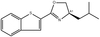Oxazole, 2-benzo[b]thien-2-yl-4,5-dihydro-4-(2-methylpropyl)-, (4R)- 구조식 이미지