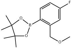 1,3,2-Dioxaborolane, 2-[4-fluoro-2-(methoxymethyl)phenyl]-4,4,5,5-tetramethyl- 구조식 이미지