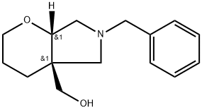 Pyrano[2,3-c]pyrrole-4a(2H)-methanol, hexahydro-6-(phenylmethyl)-, (4aR,7aR)-rel- Structure