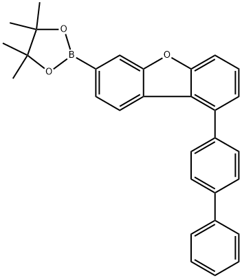 Dibenzofuran, 1-[1,1'-biphenyl]-4-yl-7-(4,4,5,5-tetramethyl-1,3,2-dioxaborolan-2-yl)- 구조식 이미지