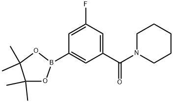 Methanone, [3-fluoro-5-(4,4,5,5-tetramethyl-1,3,2-dioxaborolan-2-yl)phenyl]-1-piperidinyl- Structure