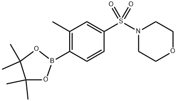 Morpholine, 4-[[3-methyl-4-(4,4,5,5-tetramethyl-1,3,2-dioxaborolan-2-yl)phenyl]sulfonyl]- Structure