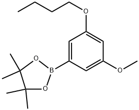 1,3,2-Dioxaborolane, 2-(3-butoxy-5-methoxyphenyl)-4,4,5,5-tetramethyl- Structure