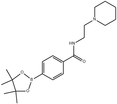 Benzamide, N-[2-(1-piperidinyl)ethyl]-4-(4,4,5,5-tetramethyl-1,3,2-dioxaborolan-2-yl)- Structure