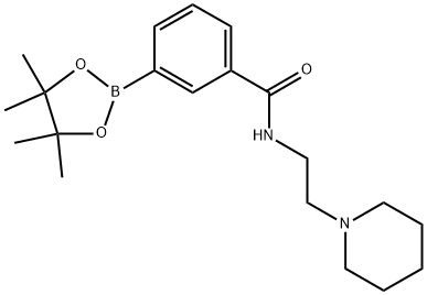 Benzamide, N-[2-(1-piperidinyl)ethyl]-3-(4,4,5,5-tetramethyl-1,3,2-dioxaborolan-2-yl)- Structure