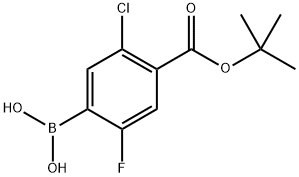 Benzoic acid, 4-borono-2-chloro-5-fluoro-, 1-(1,1-dimethylethyl) ester Structure