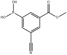 (3-Cyano-5-(methoxycarbonyl)phenyl)boronic acid Structure