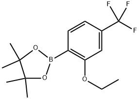 1,3,2-Dioxaborolane, 2-[2-ethoxy-4-(trifluoromethyl)phenyl]-4,4,5,5-tetramethyl- Structure