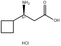 (S)-3-Amino-3-cyclobutylpropanoic acid hydrochloride Structure