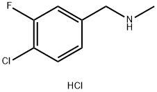 1-(4-Chloro-3-fluorophenyl)-N-methylmethanamine hydrochloride Structure