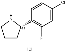 (S)-2-(4-Chloro-2-fluorophenyl)pyrrolidine hydrochloride Structure