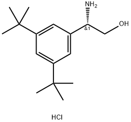 (S)-2-Amino-2-(3,5-di-tert-butylphenyl)ethan-1-ol hydrochloride 구조식 이미지