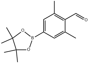 Benzaldehyde, 2,6-dimethyl-4-(4,4,5,5-tetramethyl-1,3,2-dioxaborolan-2-yl)- Structure