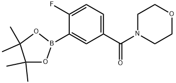 (4-Fluoro-3-(4,4,5,5-tetramethyl-1,3,2-dioxaborolan-2-yl)phenyl)(morpholino)methanone Structure