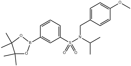 Benzenesulfonamide, N-[(4-methoxyphenyl)methyl]-N-(1-methylethyl)-3-(4,4,5,5-tetramethyl-1,3,2-dioxaborolan-2-yl)- 구조식 이미지