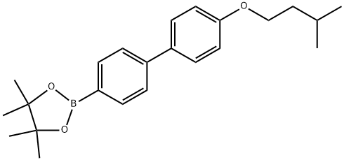 1,3,2-Dioxaborolane, 4,4,5,5-tetramethyl-2-[4'-(3-methylbutoxy)[1,1'-biphenyl]-4-yl]- Structure