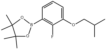 1,3,2-Dioxaborolane, 2-[2-fluoro-3-(2-methylpropoxy)phenyl]-4,4,5,5-tetramethyl- Structure